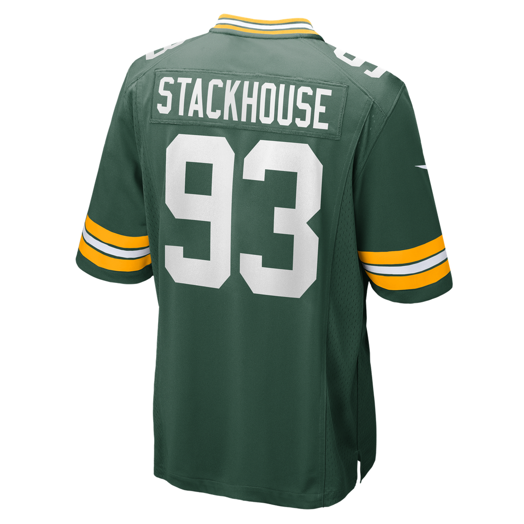 Green Bay Packers Nazir Stackhouse Green Team Game Jersey product image 3, provided for visual reference and product detail