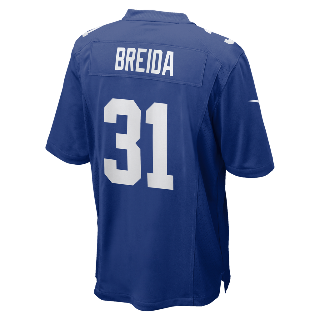 New York Giants Matt Breida Royal Game Jersey product image 3, provided for visual reference and product detail review