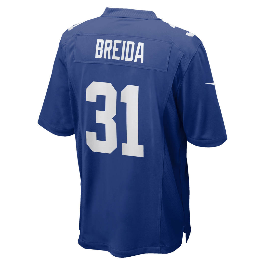 New York Giants Matt Breida Royal Game Jersey product image 3, provided for visual reference and product detail review