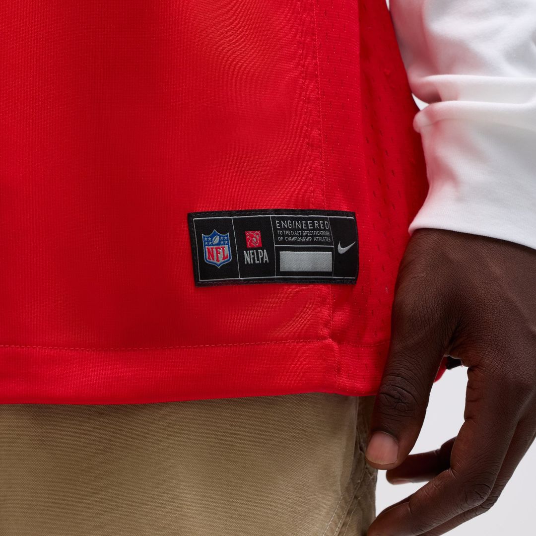 Kansas City Chiefs Chris Jones Red Game Jersey product image 9, provided for visual reference and product detail review