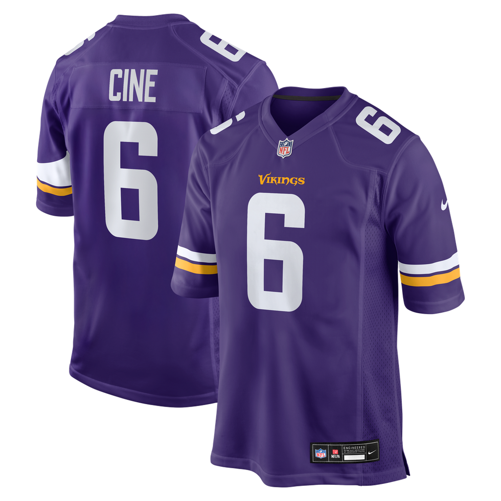 Minnesota Vikings Lewis Cine Purple Game Player Jersey product image 1, provided for visual reference and product detail