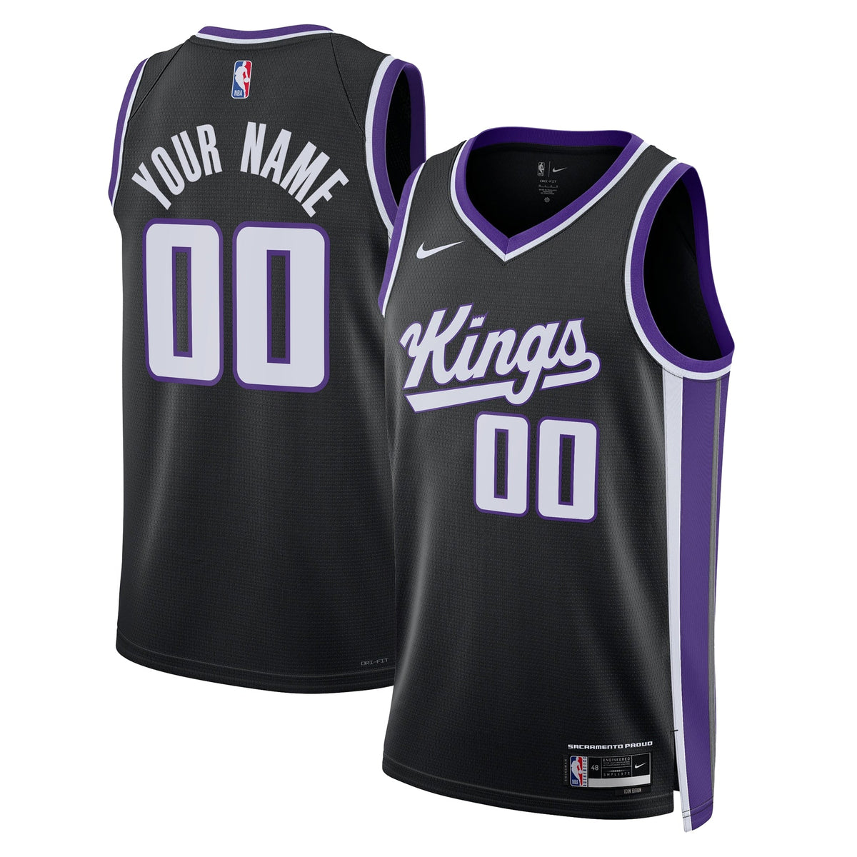 Sacramento Kings Icon Swingman Basketball Jersey - Custom - Unisex product image 1, provided for visual reference and