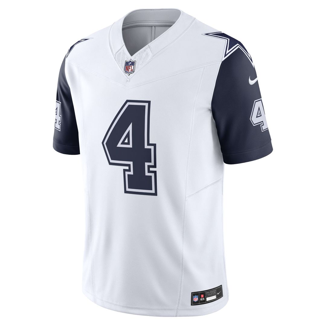 Dallas Cowboys Dak Prescott Navy Vapor F.U.S.E. Limited Jersey product image 8, provided for visual reference and product