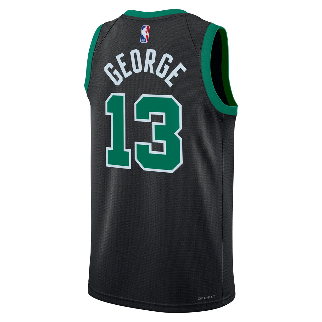 Paul George Boston Celtics Statement Edition Swingman Jersey - Black - Unisex product image 4, provided for visual reference