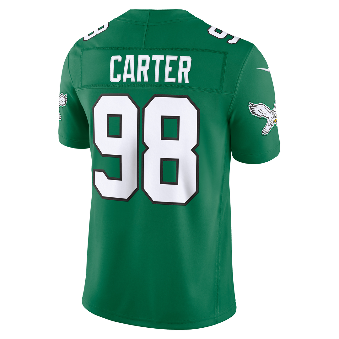 Philadelphia Eagles Jalen Carter Kelly Green Alternate Vapor F.U.S.E. Stitched Limited Jersey product image 3, provided for