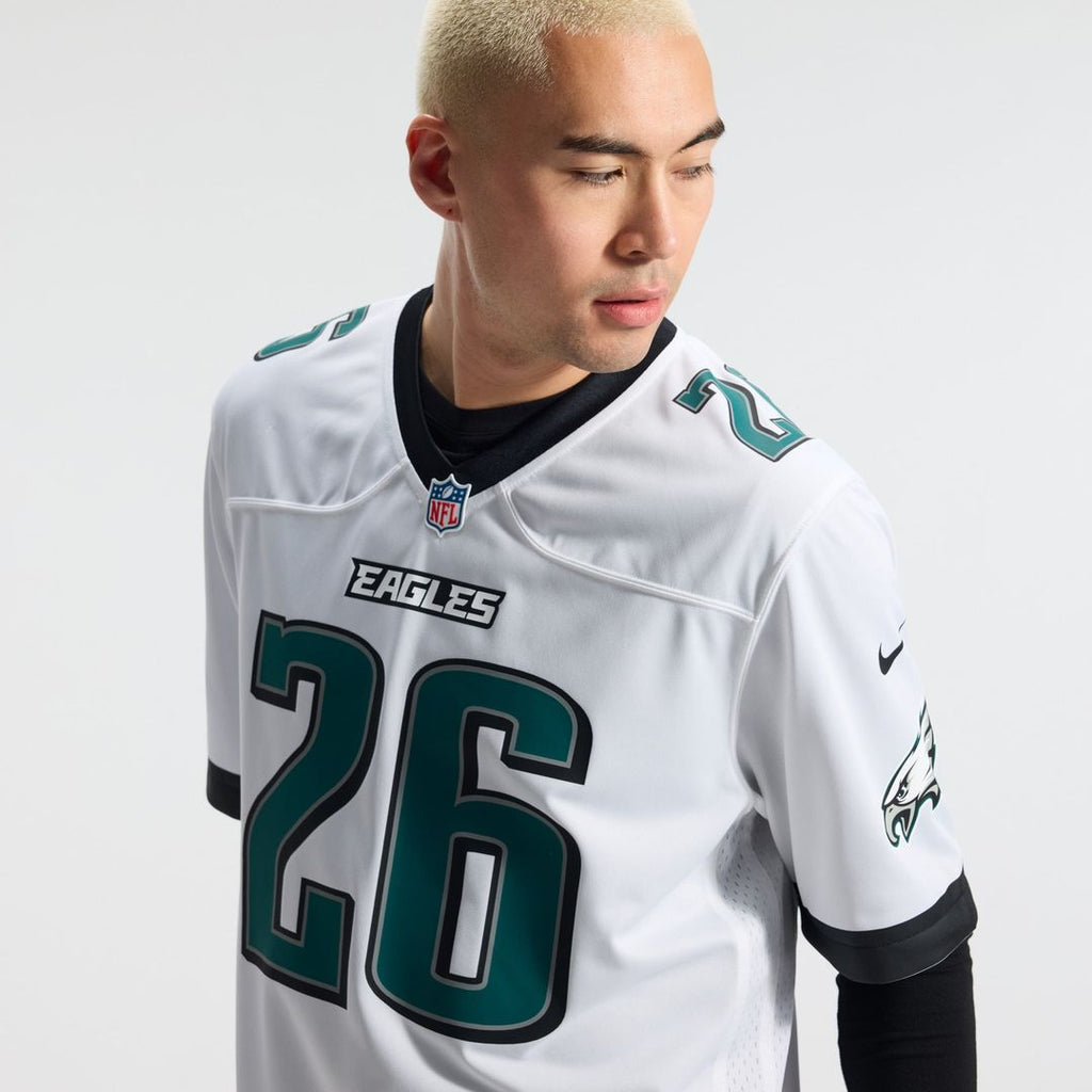 Philadelphia Eagles Saquon Barkley White Game Jersey product image 10, provided for visual reference and product detail