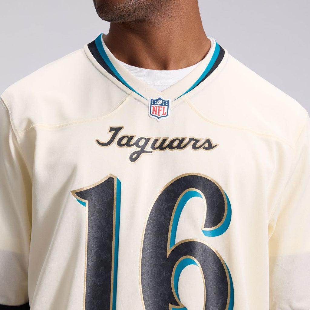 Jacksonville Jaguars Trevor Lawrence Natural 2026 Rivalries Collection Game Jersey product image 8, provided for visual