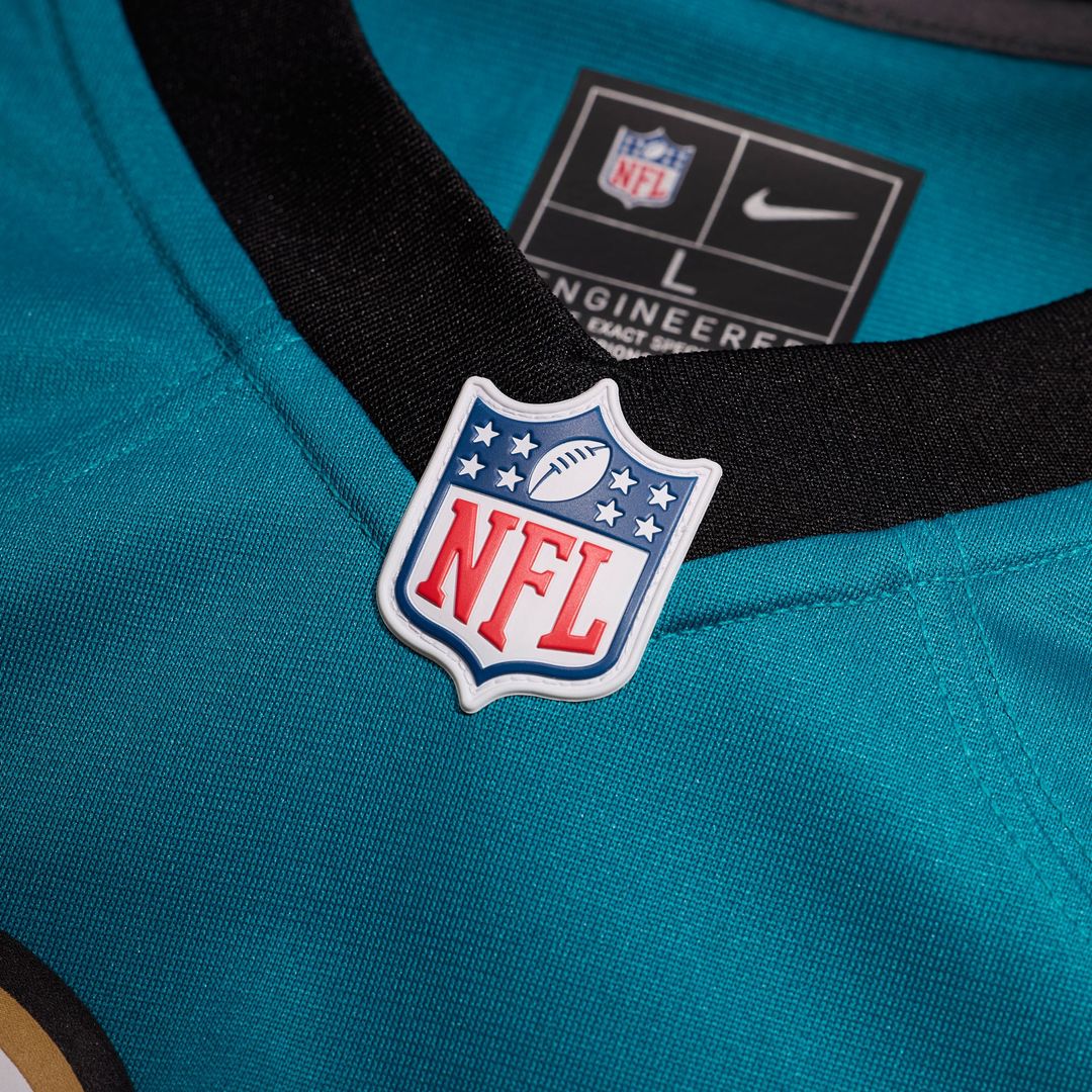 Jacksonville Jaguars Jimmy Smith Teal Retired Player Alternate Game Jersey product image 4, provided for visual reference