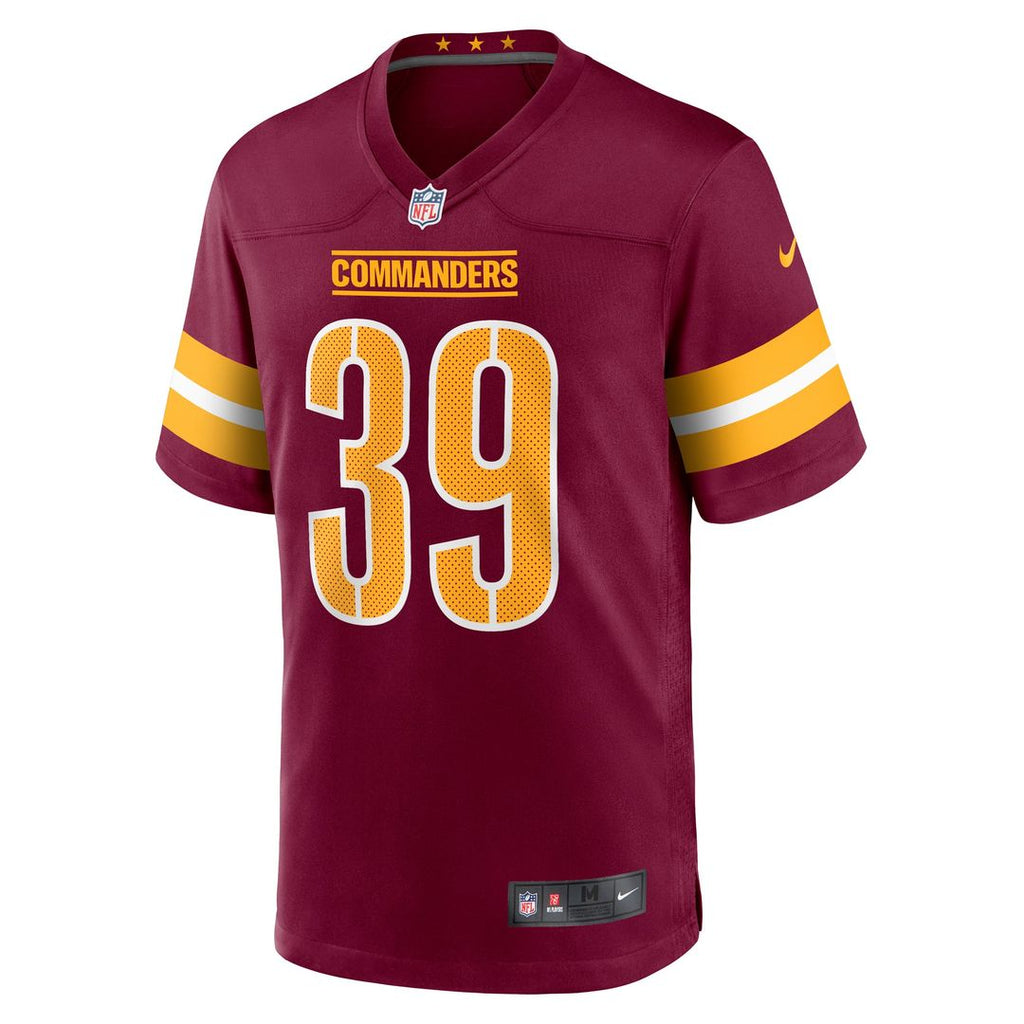 Washington Commanders Jeremy Reaves Burgundy Game Jersey product image 8, provided for visual reference and product detail