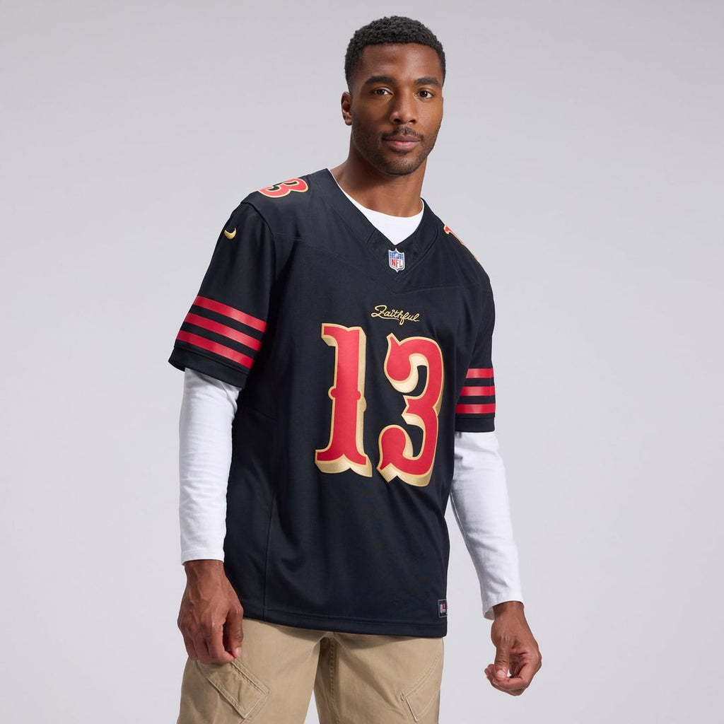 San Francisco 49ers Brock Purdy Black Rivalries Collection Stitched Limited Jersey product image 2, provided for visual
