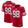 San Francisco 49ers Mykel Williams Scarlet Game Player Jersey product image 1, provided for visual reference and product