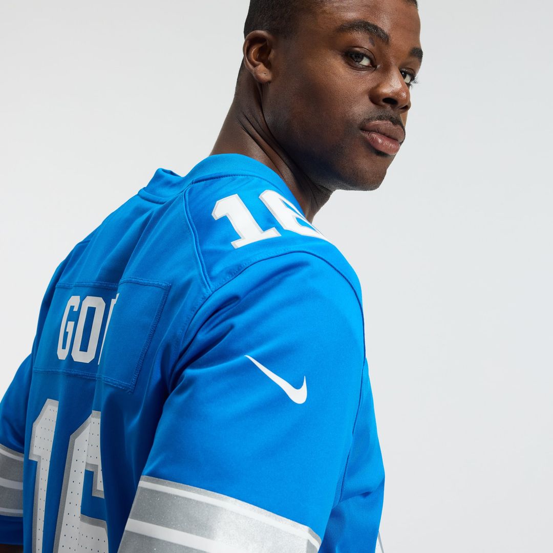 Detroit Lions Jared Goff Blue Game Jersey product image 23, provided for visual reference and product detail review