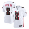Atlanta Falcons Kyle Pitts Sr. White White Game Jersey product image 1, provided for visual reference and product detail