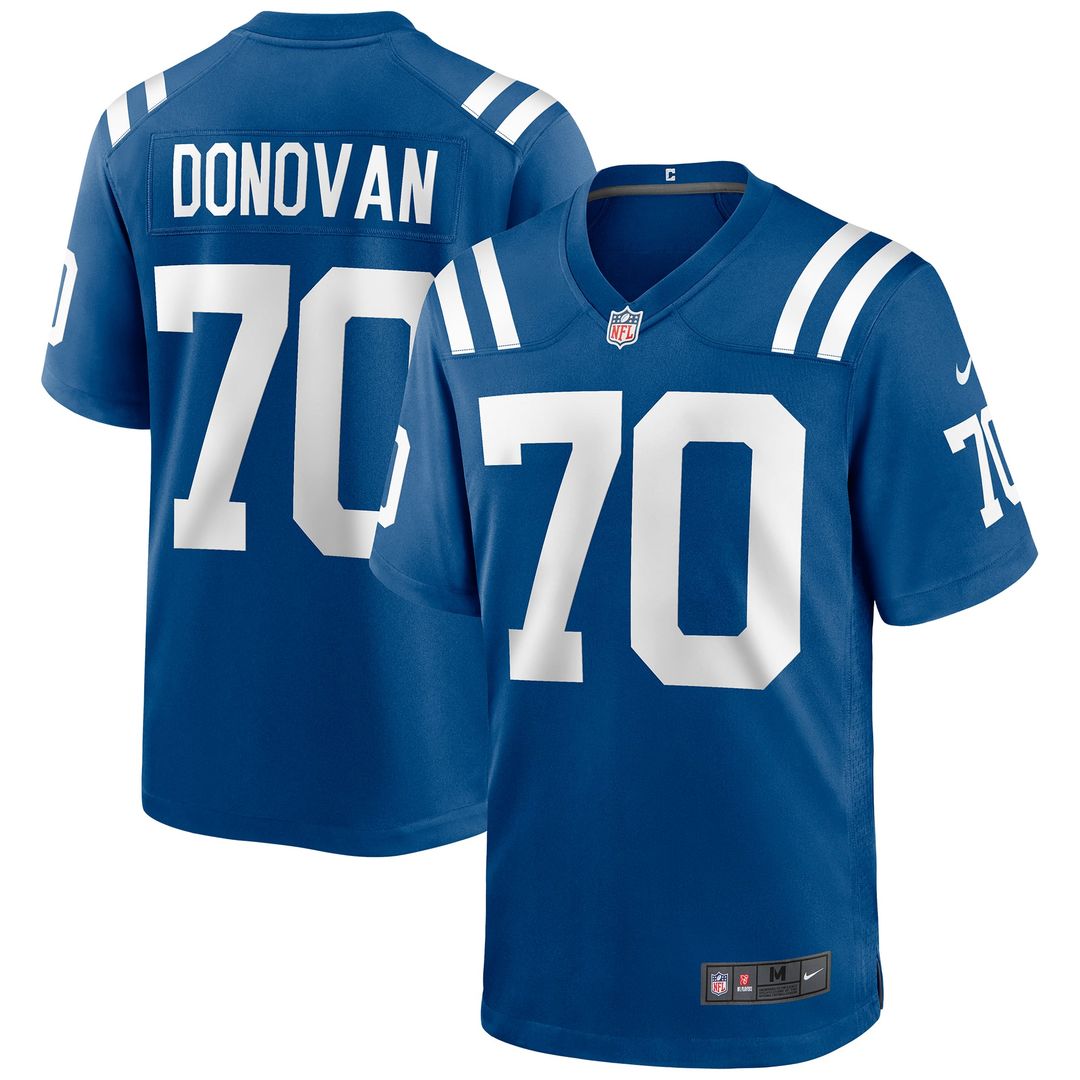 Indianapolis Colts Art Donovan Royal Game Retired Player Jersey product image 1, provided for visual reference and product