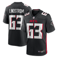 Atlanta Falcons Chris Lindstrom Black Game Jersey product image 1, provided for visual reference and product detail review