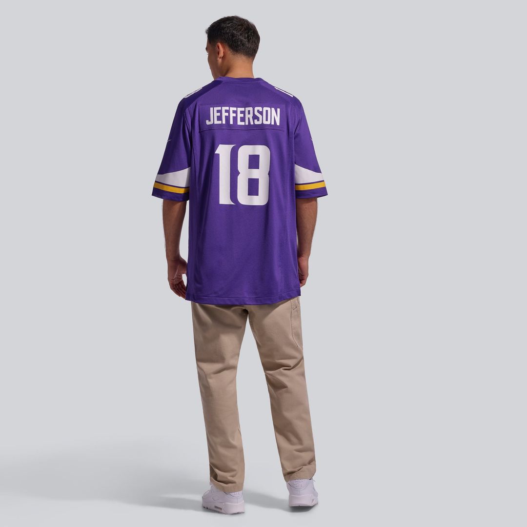 Minnesota Vikings Justin Jefferson White Game Player Jersey product image 11, provided for visual reference and product