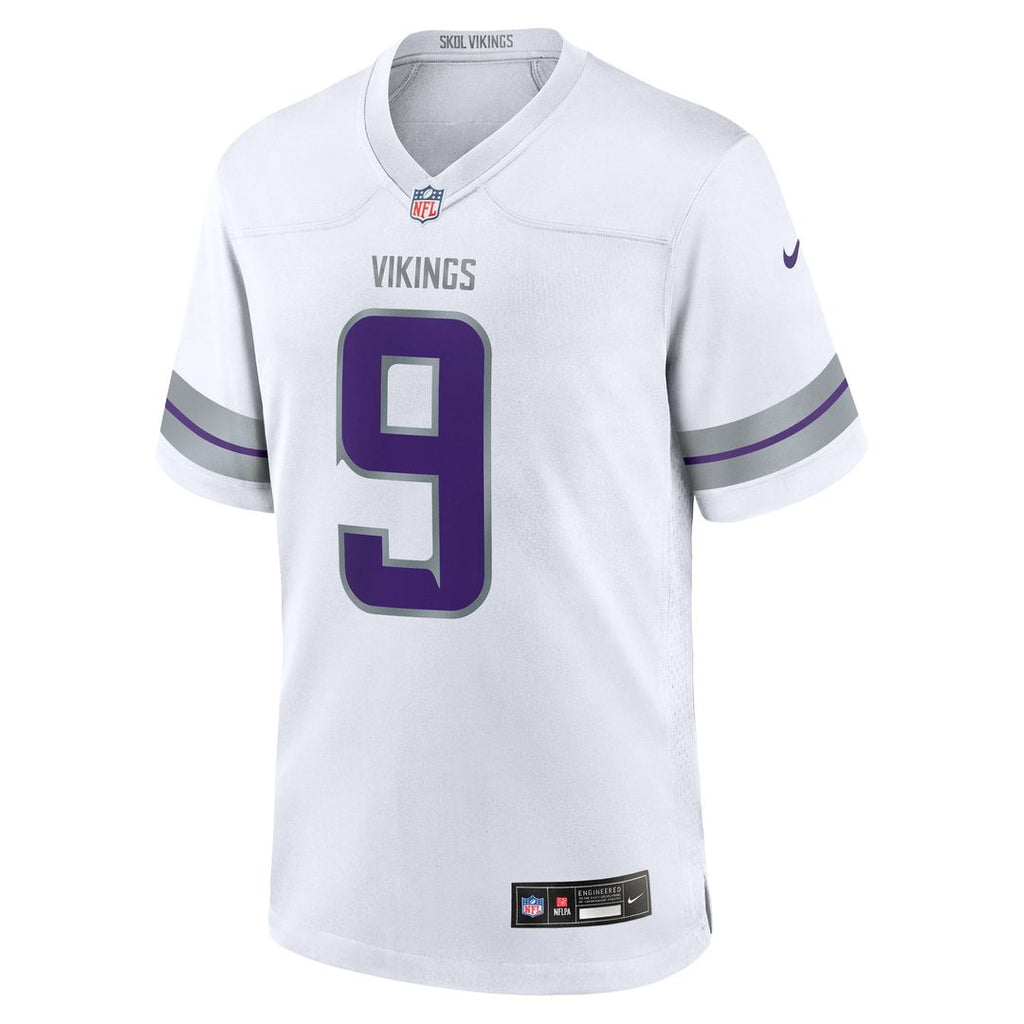 Minnesota Vikings J.J. McCarthy White Alternate Game Player Jersey product image 2, provided for visual reference and