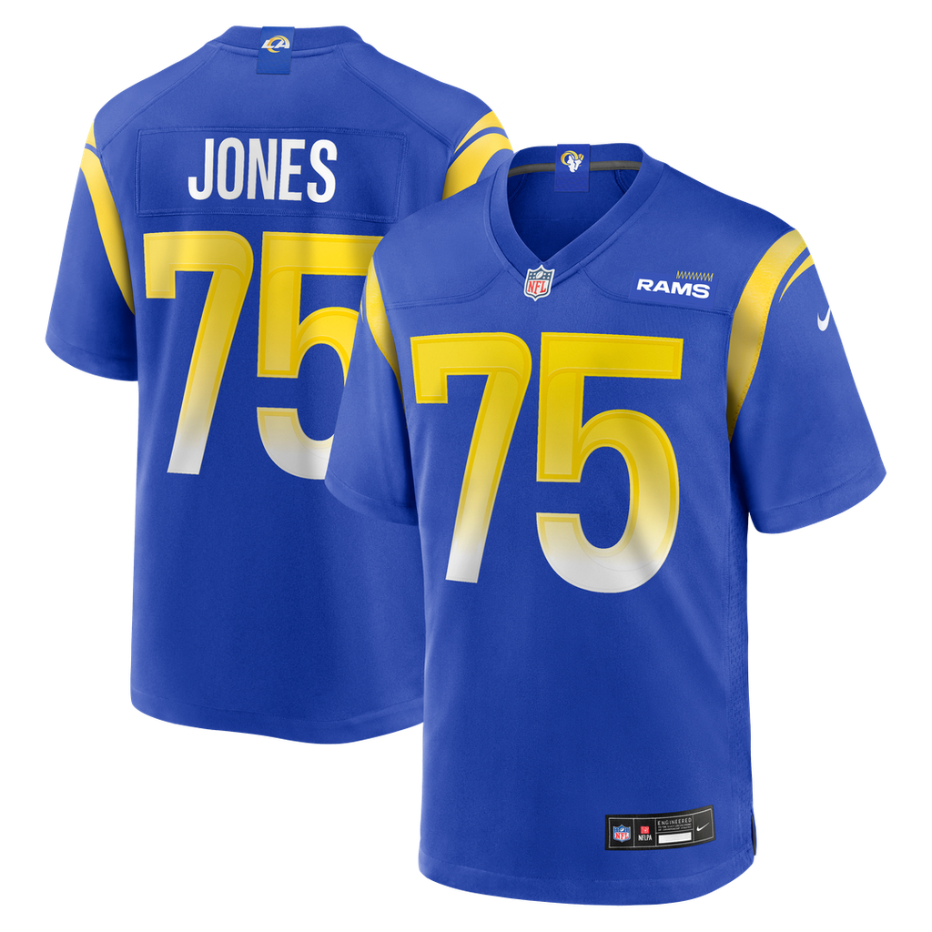 Los Angeles Rams Deacon Jones Royal Game Retired Player Jersey product image 1, provided for visual reference and product