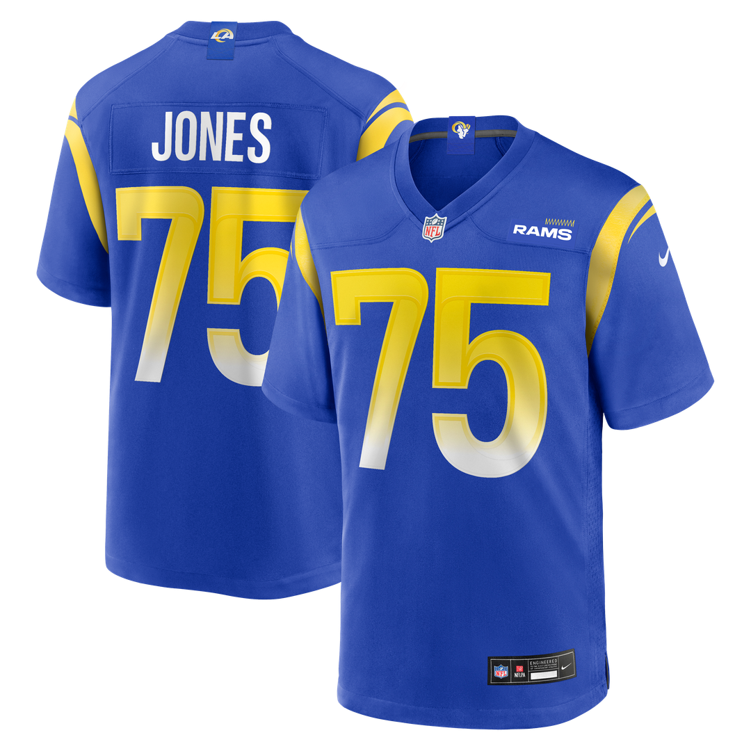 Los Angeles Rams Deacon Jones Royal Game Retired Player Jersey product image 1, provided for visual reference and product