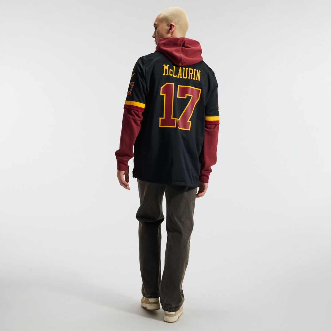 Hail Raiser Men Washington Commanders Terry McLaurin Black Alternate Game Jersey product image 5, provided for visual