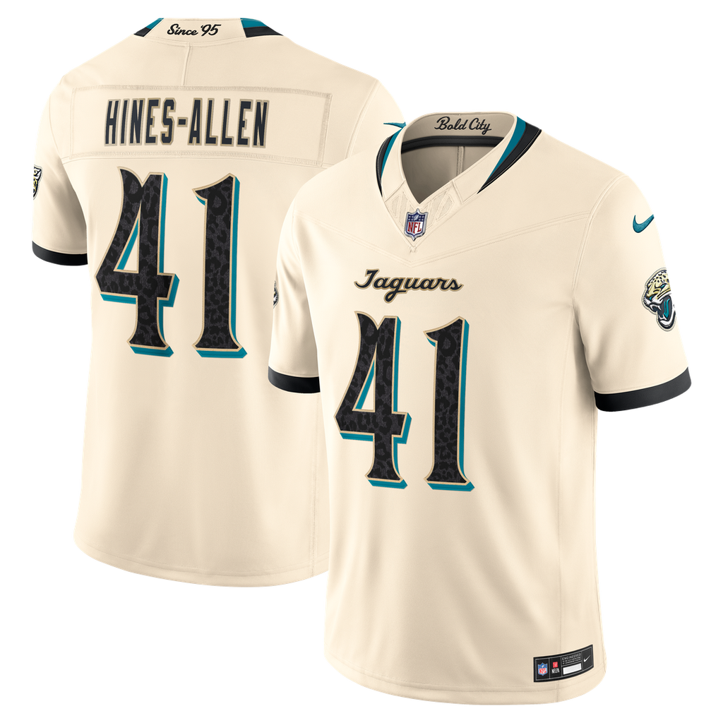 Jacksonville Jaguars Josh Hines-Allen Natural 2026 Rivalries Collection Stitched Limited Jersey product image 1, provided