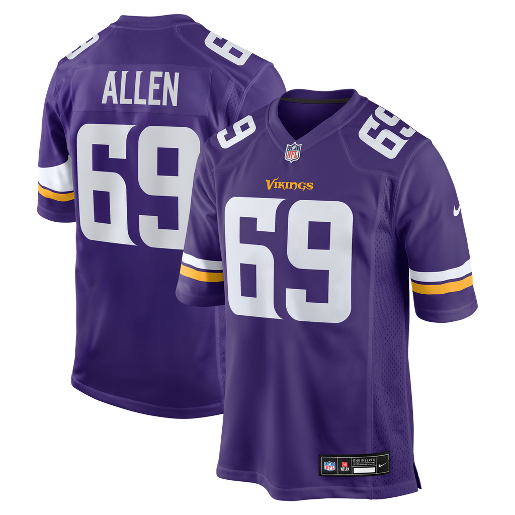 Minnesota Vikings Jared Allen Purple Retired Player Game Jersey product image 1, provided for visual reference and product