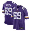 Minnesota Vikings Jared Allen Purple Retired Player Game Jersey product image 1, provided for visual reference and product