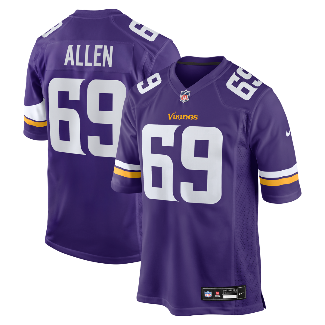 Minnesota Vikings Jared Allen Purple Retired Player Game Jersey product image 1, provided for visual reference and product