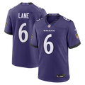 Baltimore Ravens Ja'Kobi Lane Purple Team Game Jersey product image 1, provided for visual reference and product detail