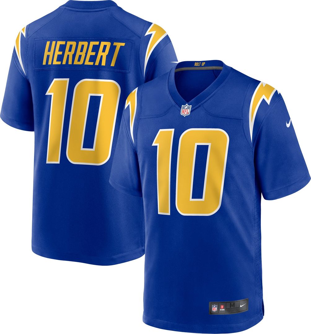 Los Angeles Chargers Justin Herbert Navy Alternate Game Jersey product image 13, provided for visual reference and product