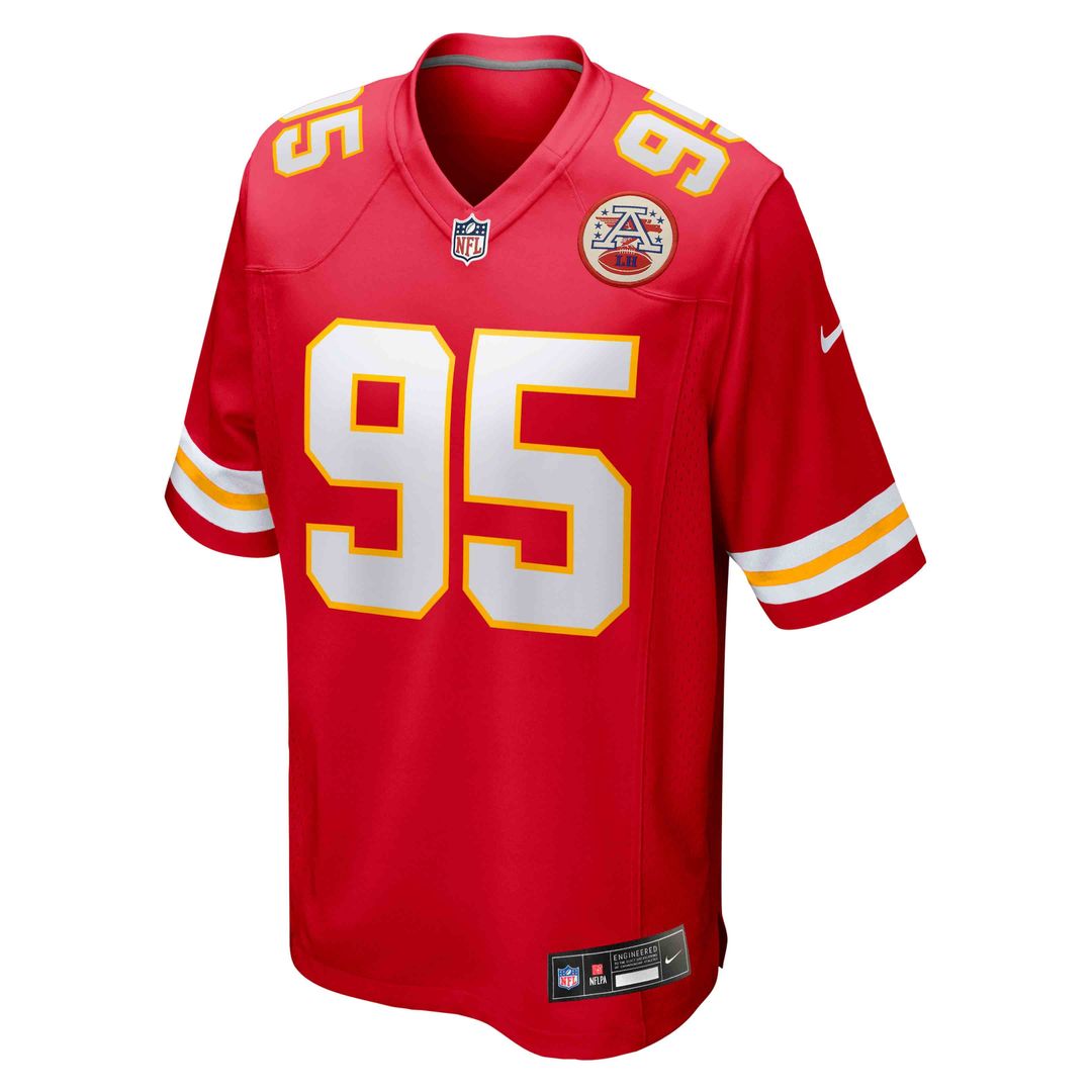 Kansas City Chiefs Chris Jones Red Game Jersey product image 2, provided for visual reference and product detail review