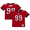 Tampa Bay Buccaneers Warren Sapp Red 2002 Legacy Replica Jersey product image 1, provided for visual reference and product