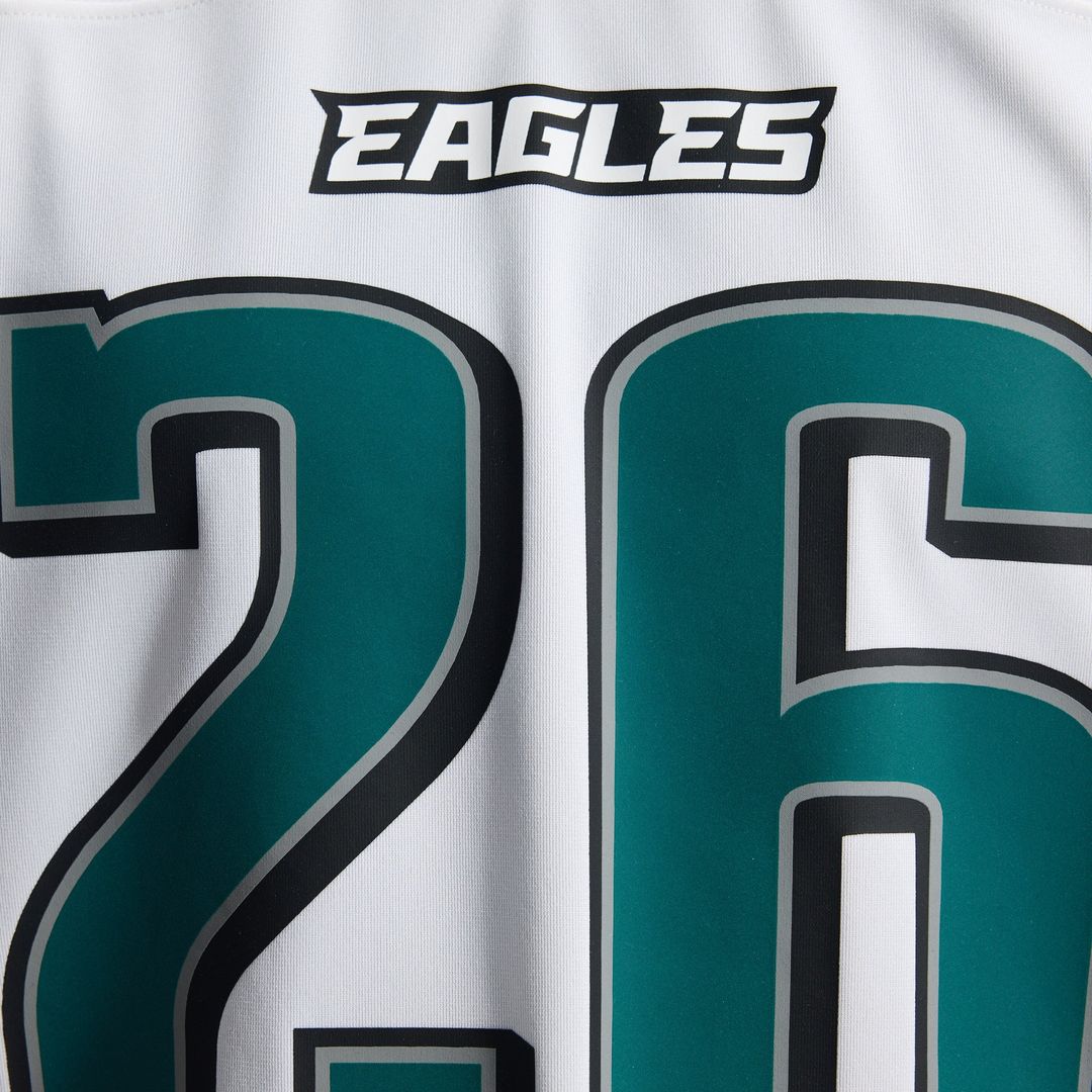 Philadelphia Eagles Saquon Barkley White Game Jersey product image 11, provided for visual reference and product detail