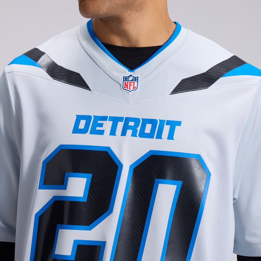 Detroit Lions Barry Sanders Silver 2026 Rivalries Collection Game Jersey product image 8, provided for visual reference and