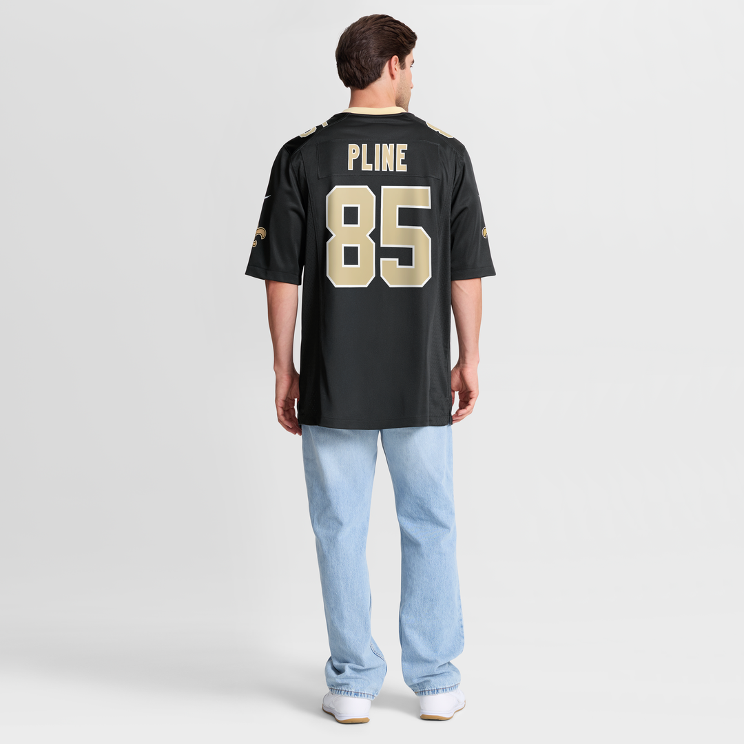 New Orleans Saints Mason Pline Black Team Game Jersey product image 8, provided for visual reference and product detail