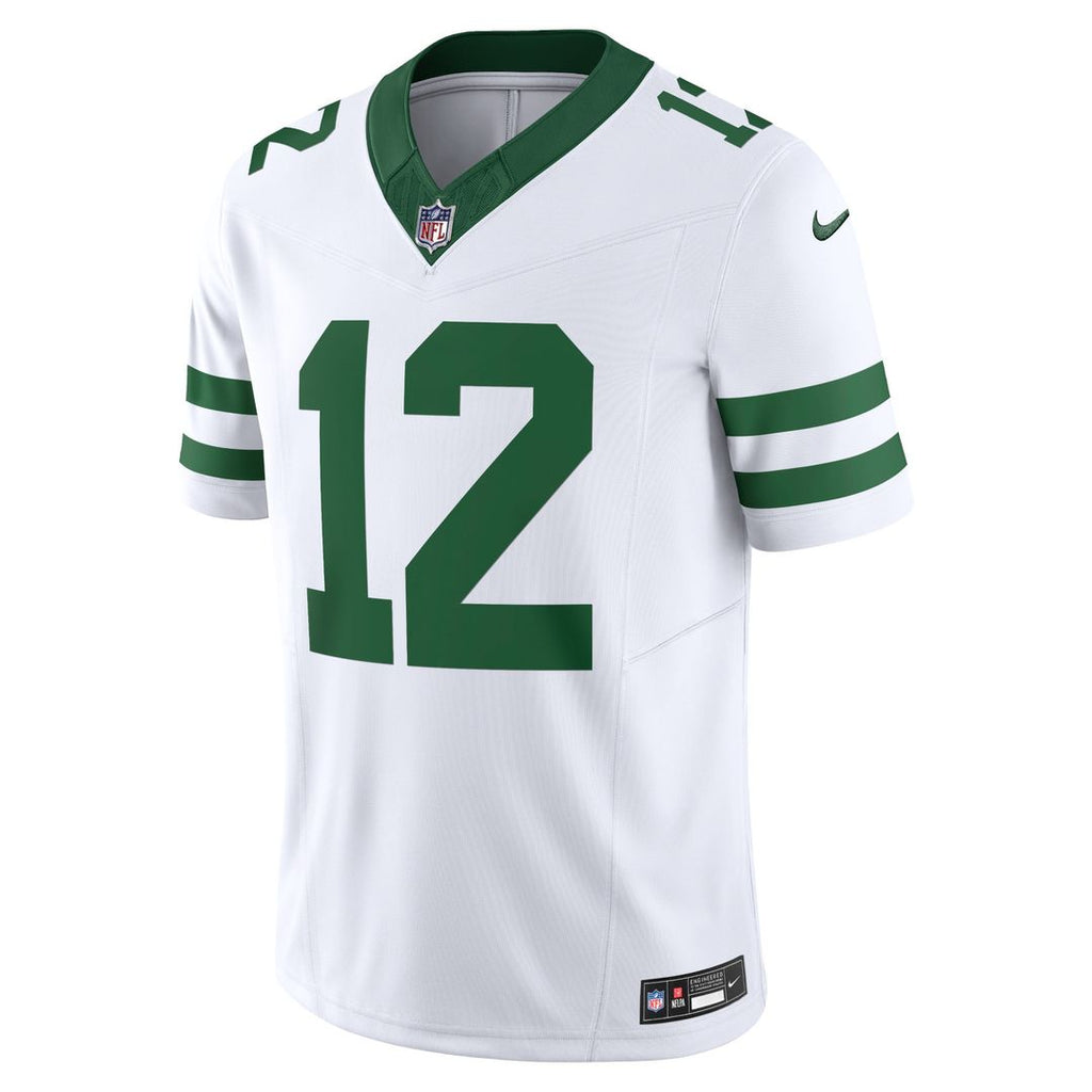 New York Jets Joe Namath Legacy White Vapor F.U.S.E. Limited Jersey product image 2, provided for visual reference and