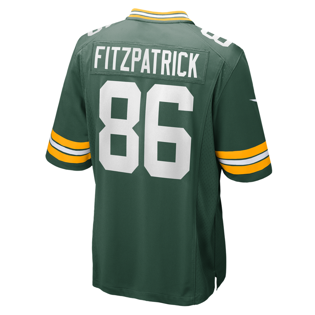 Green Bay Packers John FitzPatrick Green Team Game Jersey product image 3, provided for visual reference and product detail