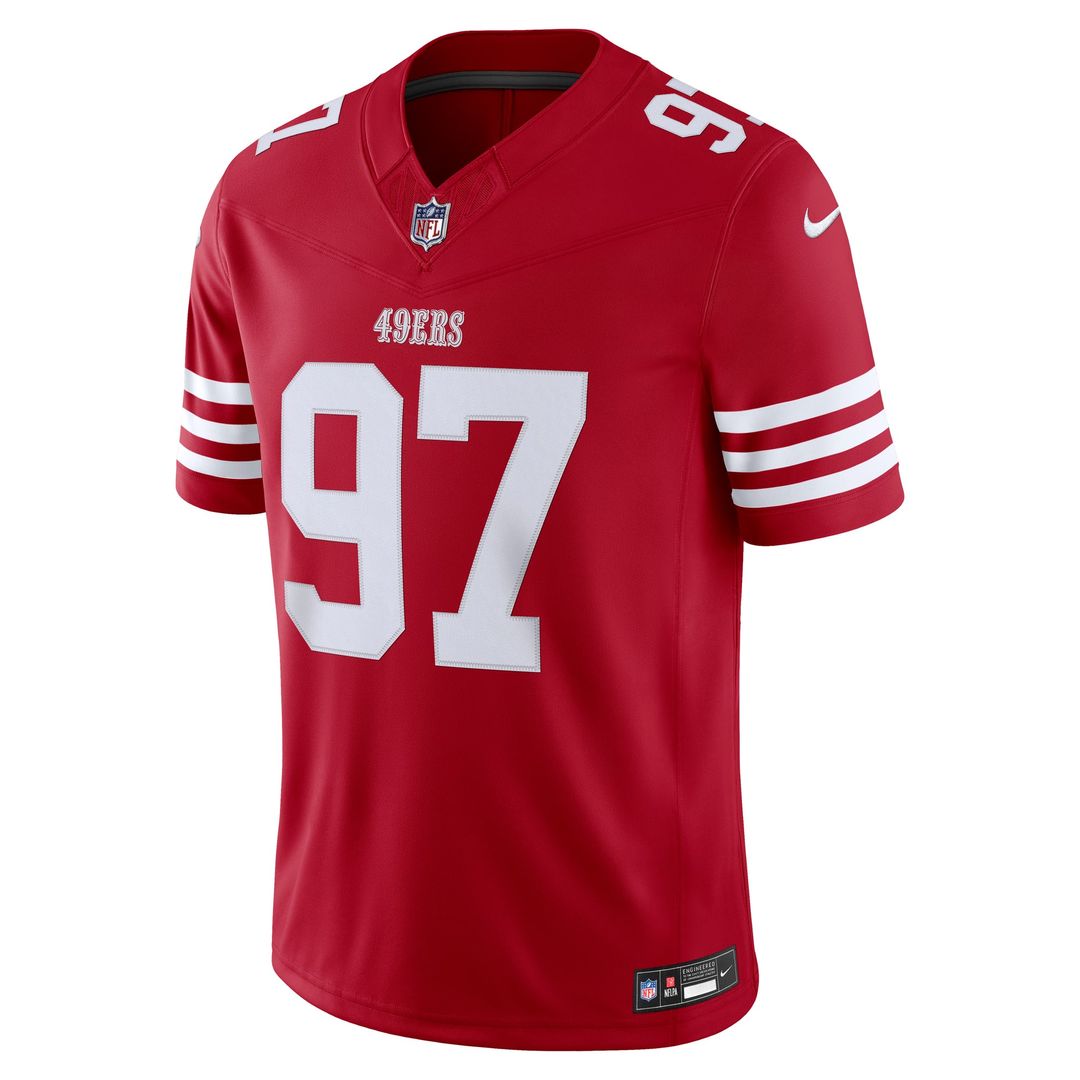 San Francisco 49ers Nick Bosa Scarlet Team Vapor F.U.S.E. Stitched Limited Jersey product image 2, provided for visual