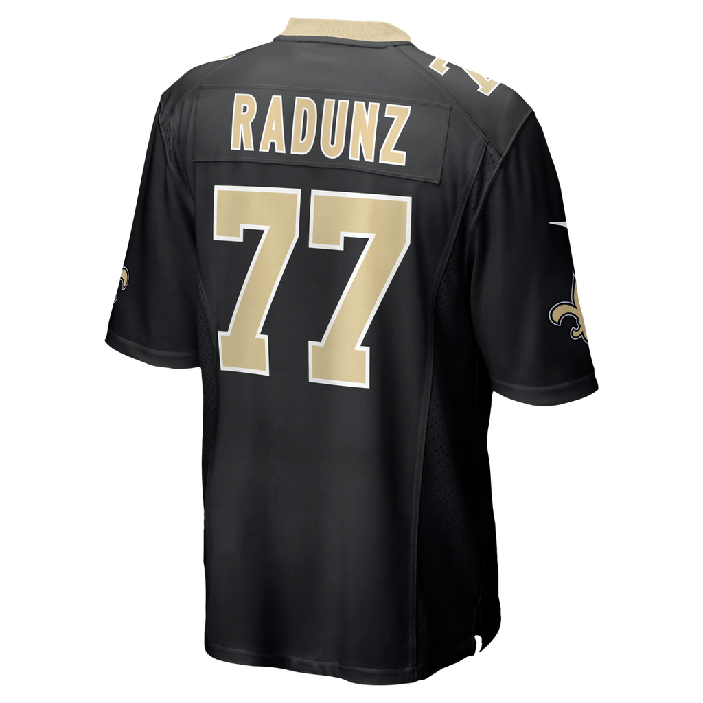 New Orleans Saints Dillon Radunz Black Team Game Jersey product image 3, provided for visual reference and product detail