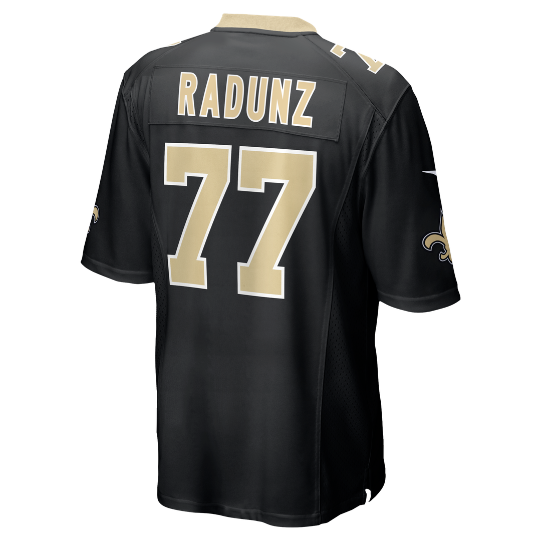 New Orleans Saints Dillon Radunz Black Team Game Jersey product image 3, provided for visual reference and product detail