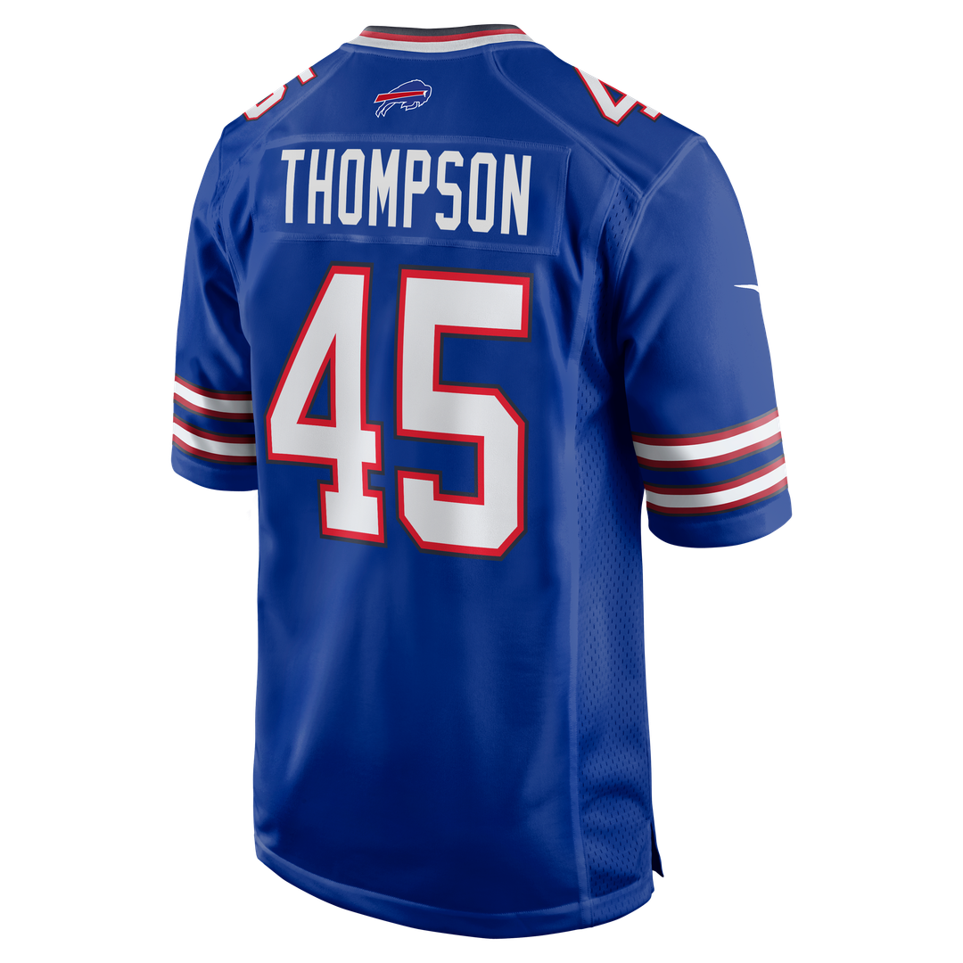 Buffalo Bills Shaq Thompson Royal Team Game Jersey product image 3, provided for visual reference and product detail review