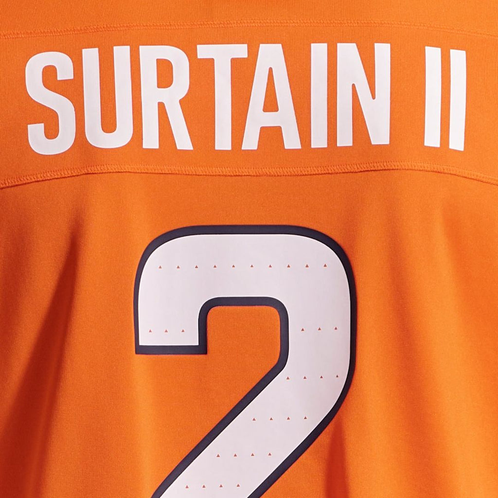 Denver Broncos Patrick Surtain II Orange Team Game Jersey product image 12, provided for visual reference and product detail
