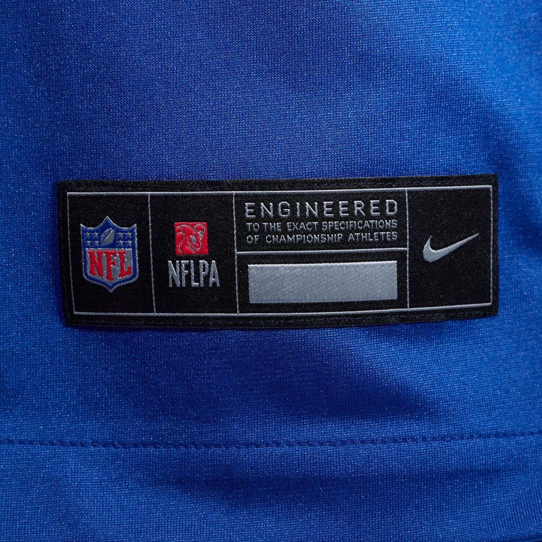 Indianapolis Colts Luke Rhodes Royal Game Jersey product image 6, provided for visual reference and product detail review