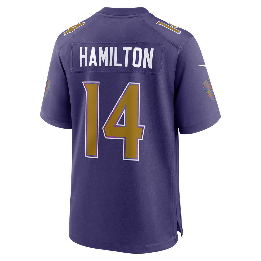 Baltimore Ravens Kyle Hamilton Black Alternate Game Jersey product image 13, provided for visual reference and product