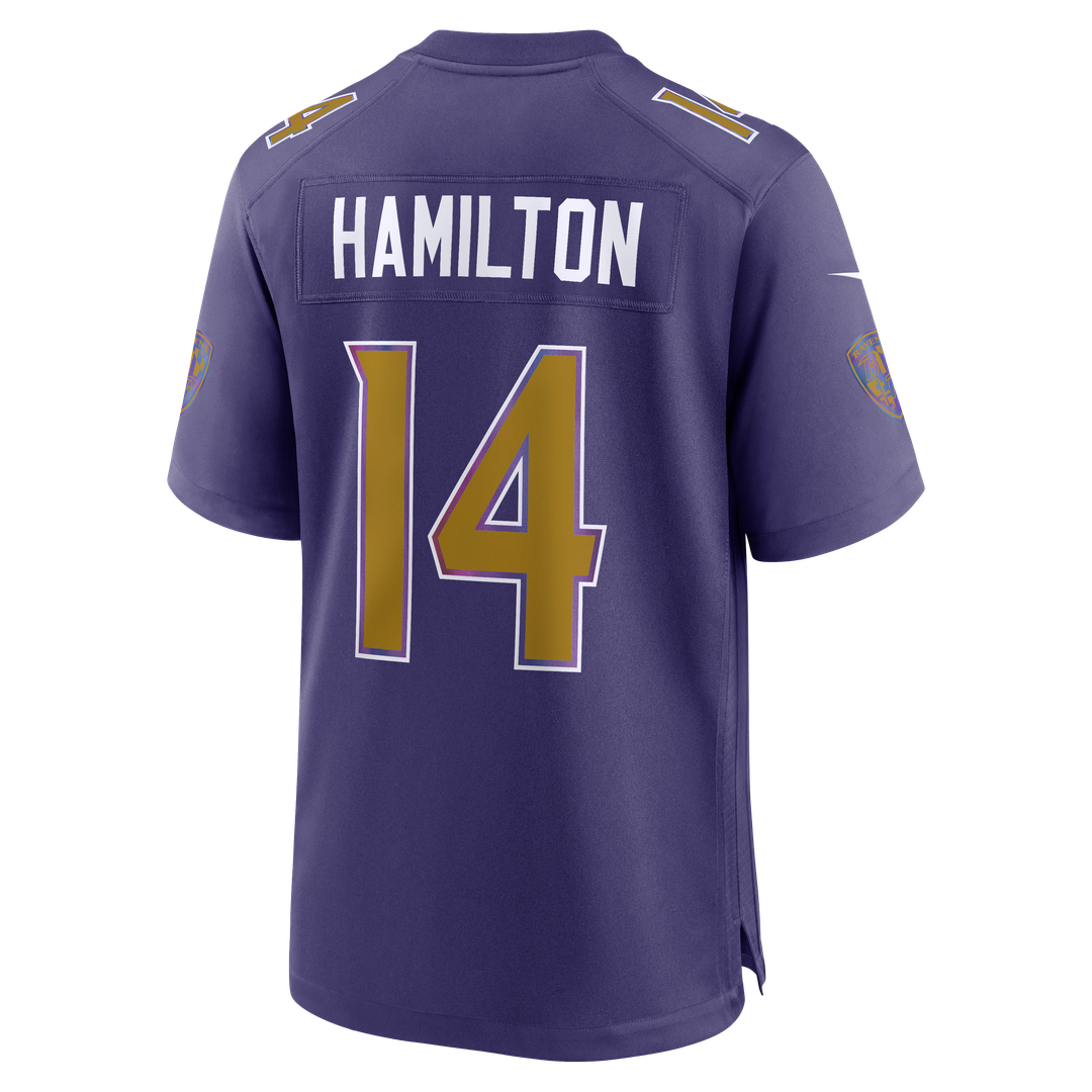 Baltimore Ravens Kyle Hamilton Black Alternate Game Jersey product image 13, provided for visual reference and product