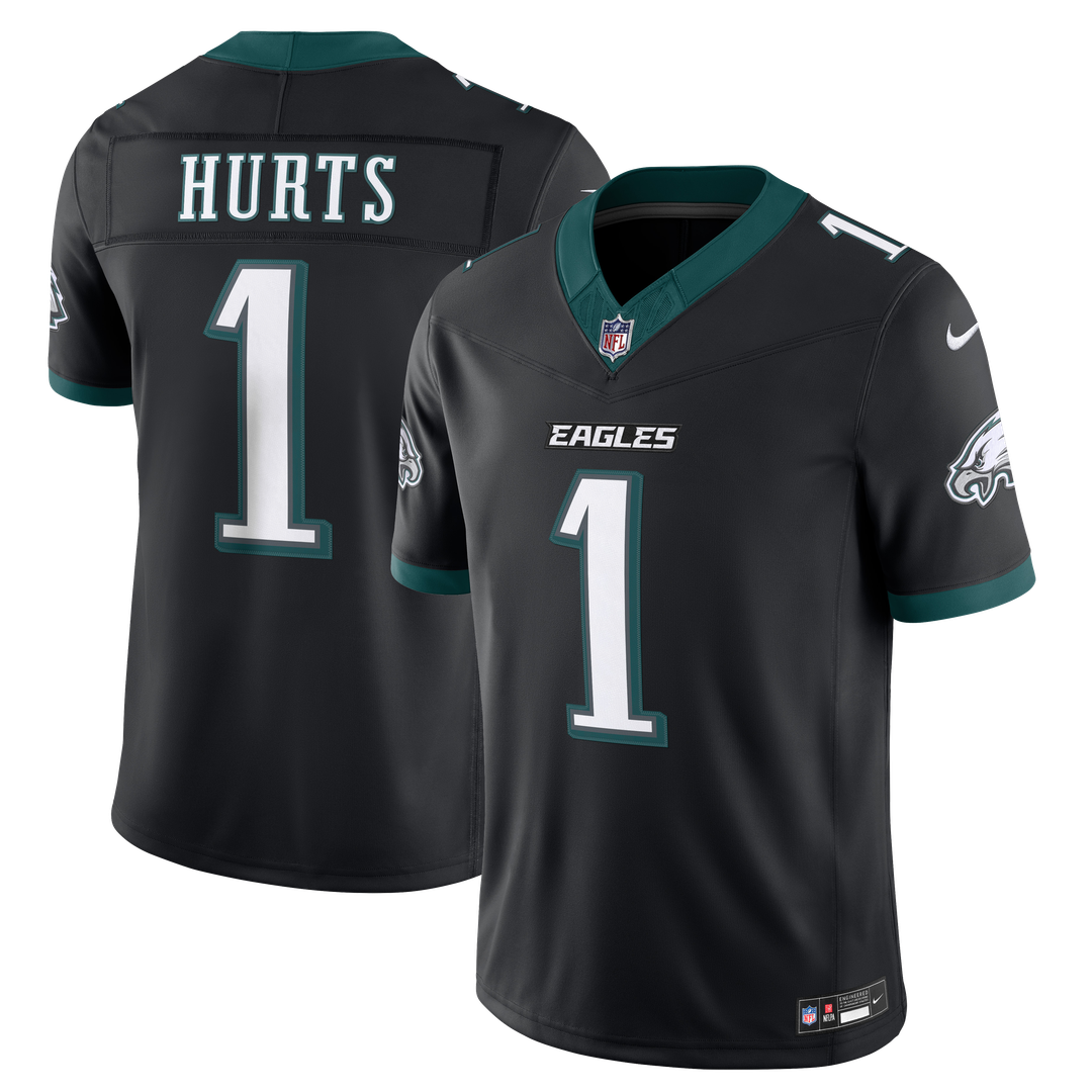 Philadelphia Eagles Jalen Hurts Black Alternate Vapor F.U.S.E. Stitched Limited Jersey product image 1, provided for visual