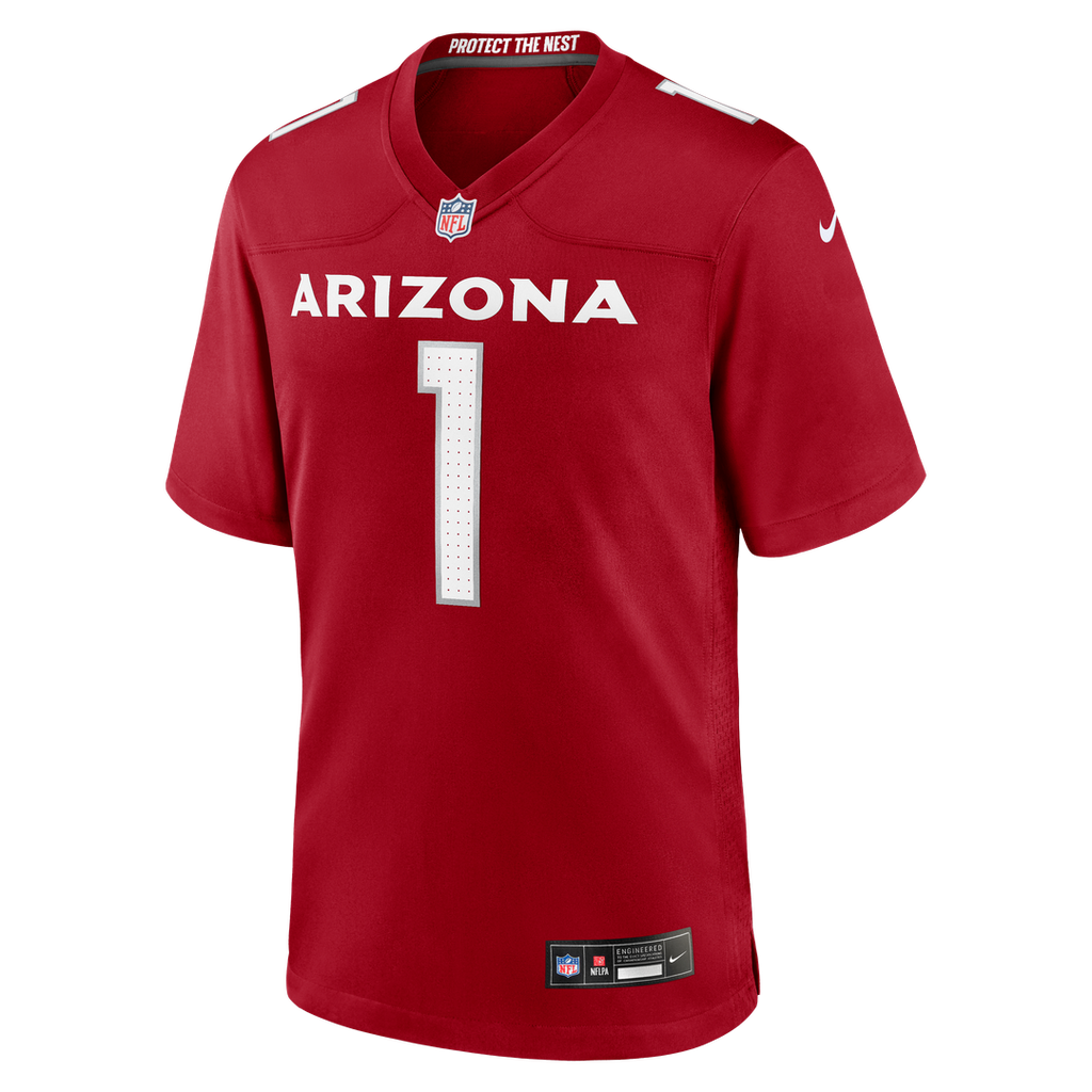 Arizona Cardinals Number 1 Dad Cardinal Game Jersey product image 2, provided for visual reference and product detail review