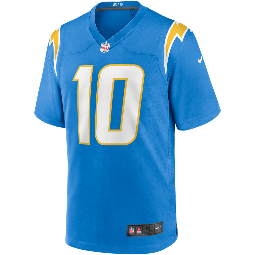 Los Angeles Chargers Justin Herbert Powder Blue Player Game Jersey product image 6, provided for visual reference and