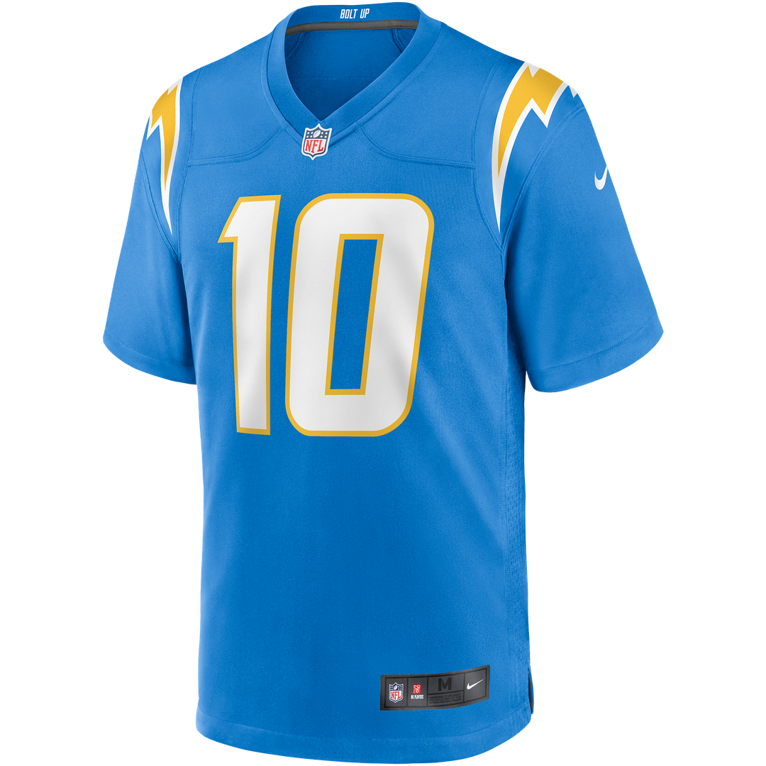 Los Angeles Chargers Justin Herbert Powder Blue Player Game Jersey product image 6, provided for visual reference and