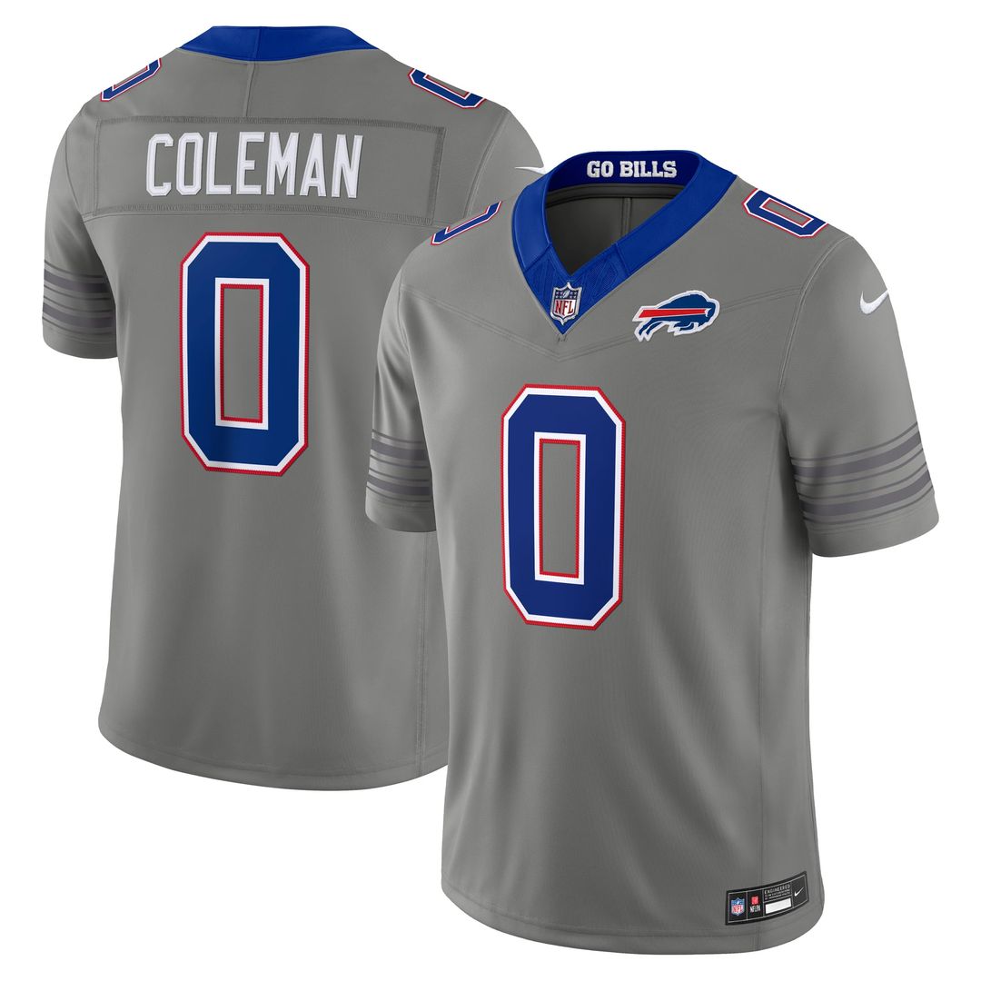 Buffalo Bills Keon Coleman Gray Nickel City Vapor F.U.S.E. Stitched Limited Jersey product image 1, provided for visual